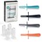 Grabease Baby Toothbrush Double Sided - Training Finger Toothbrush for Toddler Infant, BPA-Free & Phthalate-Free for Baby & Toddler, 4 pack, Navy, Gray, Orange, Teal